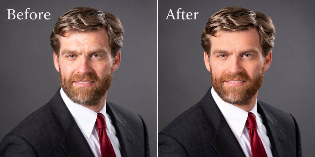 Before and After Professional Portrait Retouching For Men
