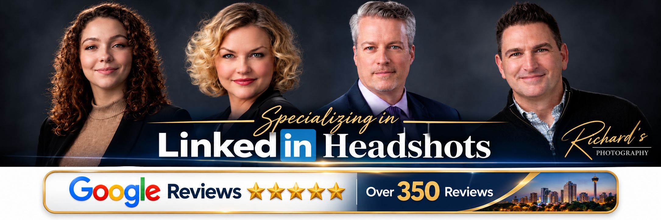 LinkedIn Headshots and Google Reviews Banner