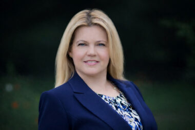 female executive blue blazer outdoor portrait san antonio