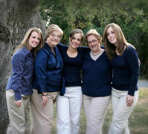 Family Portraits of Sisters With Mother Taken on Location in San Antonio