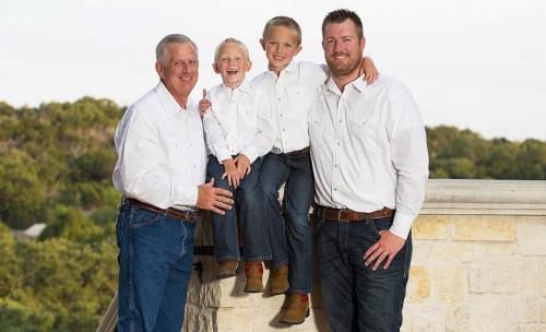 Family Portraits of Just The Guys on Location dressed in white shirts