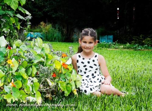 childrens portraits san antonio texas young girl in flowers